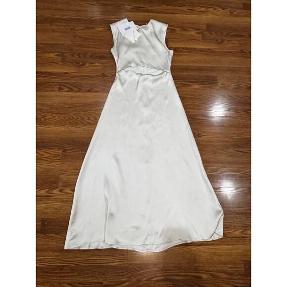 Loulou Studio Neutral Ivory Viscose Blend Copan satin midi dress Small - Picture 14 of 15